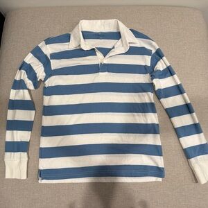 Crewcuts Nautical Blue and White Striped Polo